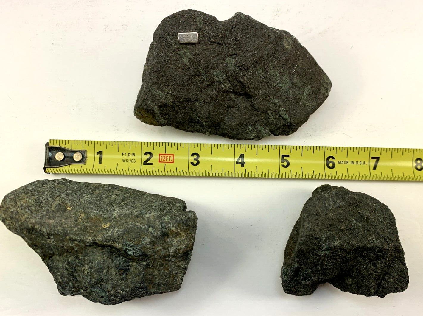 Cumberlandite Lot Of 3 Specimen Pieces Volcanic Rock Minerals Crystals Magnetic