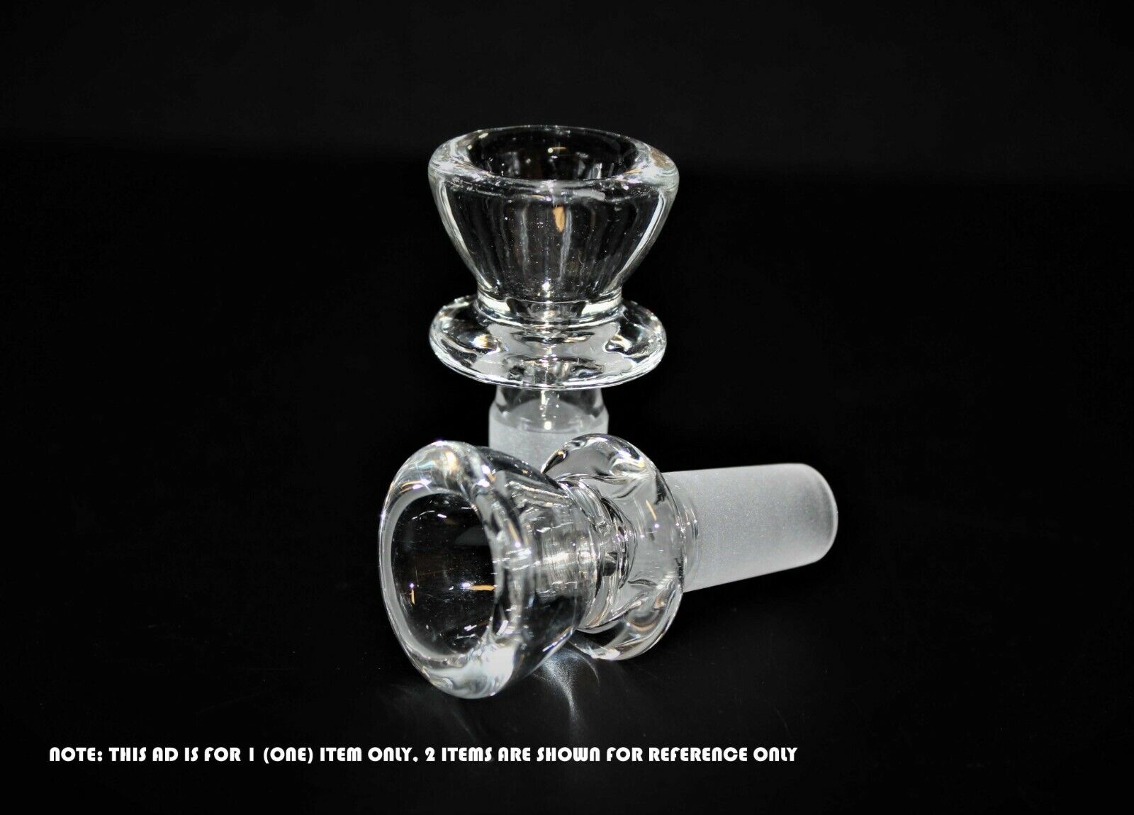 14mm NY THICK CLEAR Glass Slide Bowl THICK Tobacco Slide Bowl 14 mm male