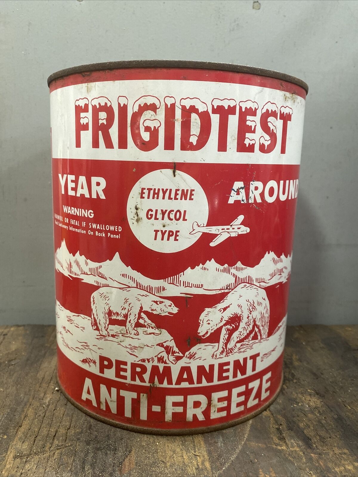 Vintage Consumers Petroleum Co. Super Frigidtest Anti-Freeze 1 Gallon Can