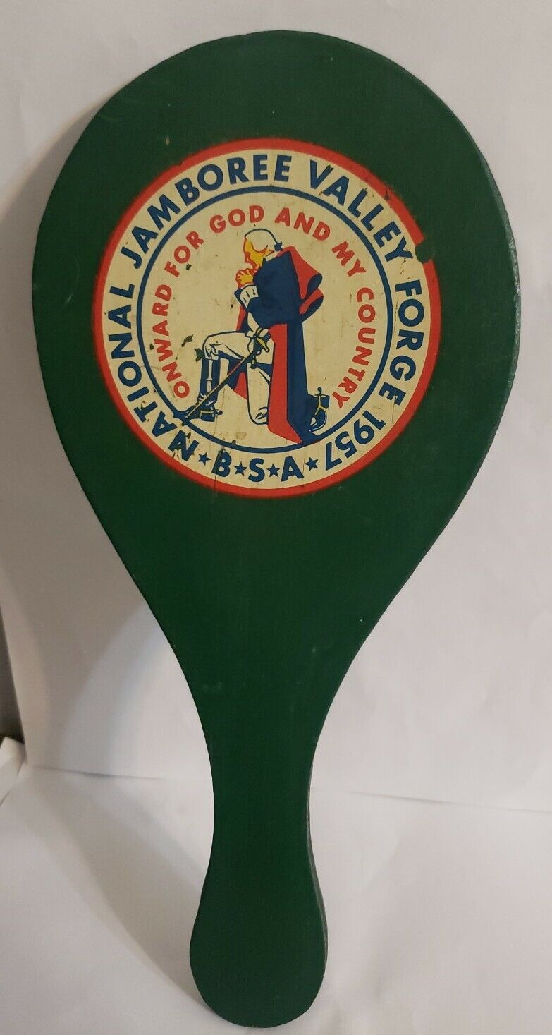 Vintage 1957 National Jamboree Valley Forge  BSA Paddle Ball Paddle Boy Scouts