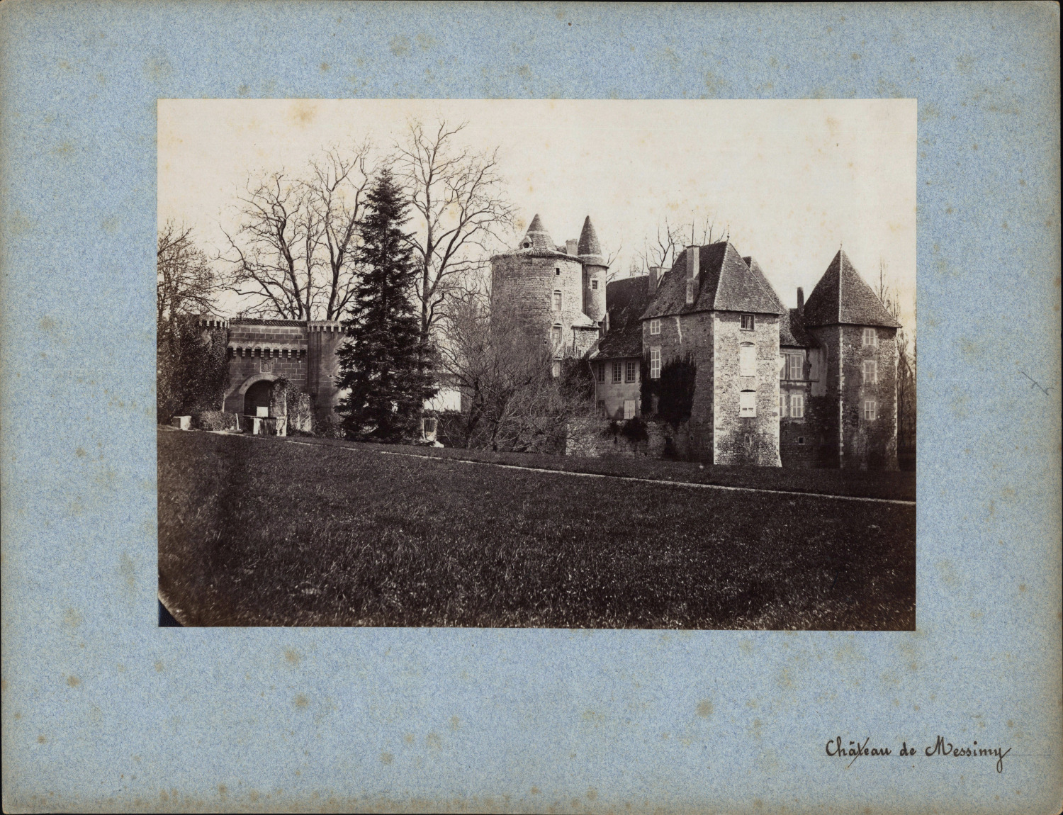 France, Saint-Trivier-sur-Moignan, Château de Messimy vintage print print print print print run d&#