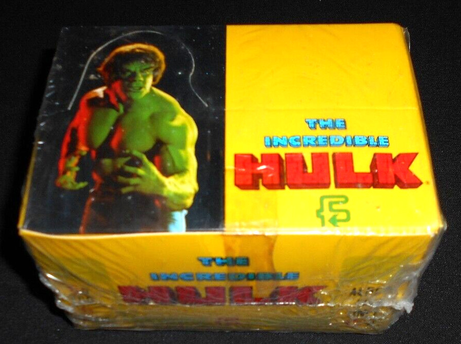 VINTAGE 1979 F.K.S. The Incredible Hulk Factory Sealed Box 100 Packs 6 Cards Per