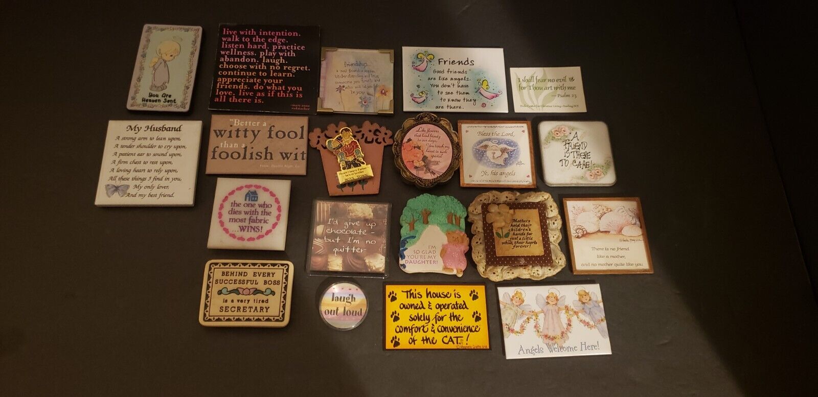 Lot Of 20 Refrigerator Magnets With Inspirational Messages