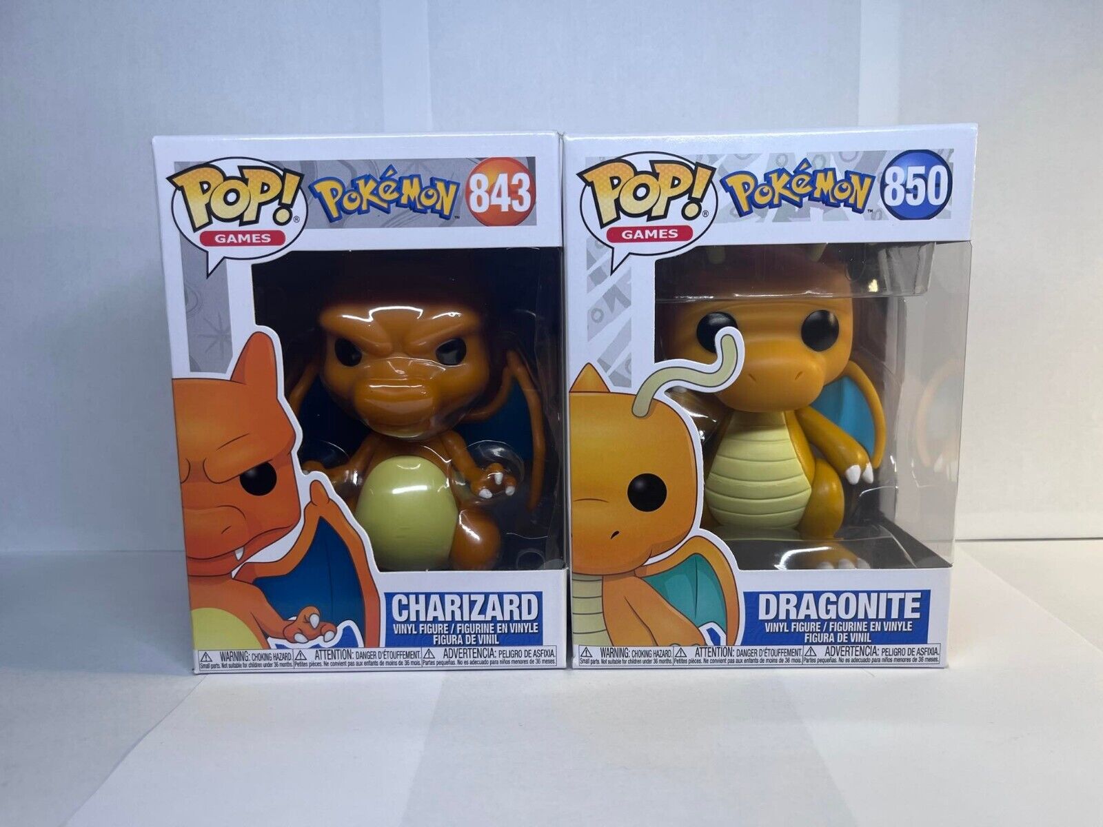 Charizard #843 & Dragonite #850 Pokemon Funko POP set