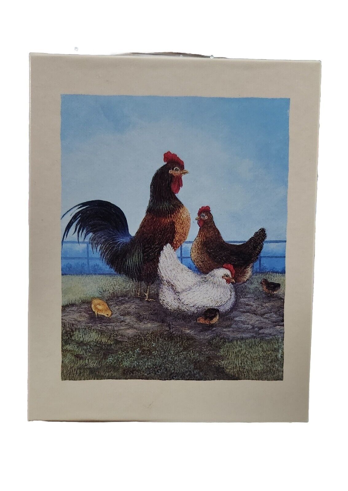 Rooster & Hens~Lang Folk Art Note Cards- THE GATHERING by Linda Nelson Stocks 