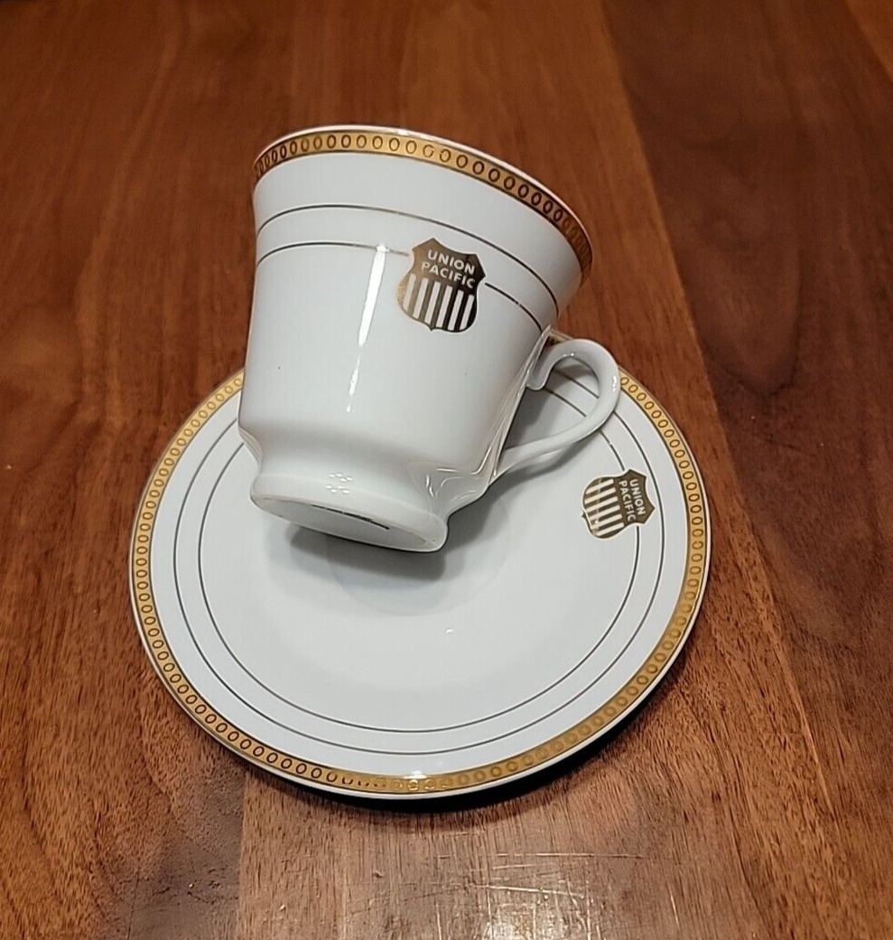 Union Pacific UPRR Cup & Saucer by Regal Gold Shield Logo 2003/2004 Safety Award