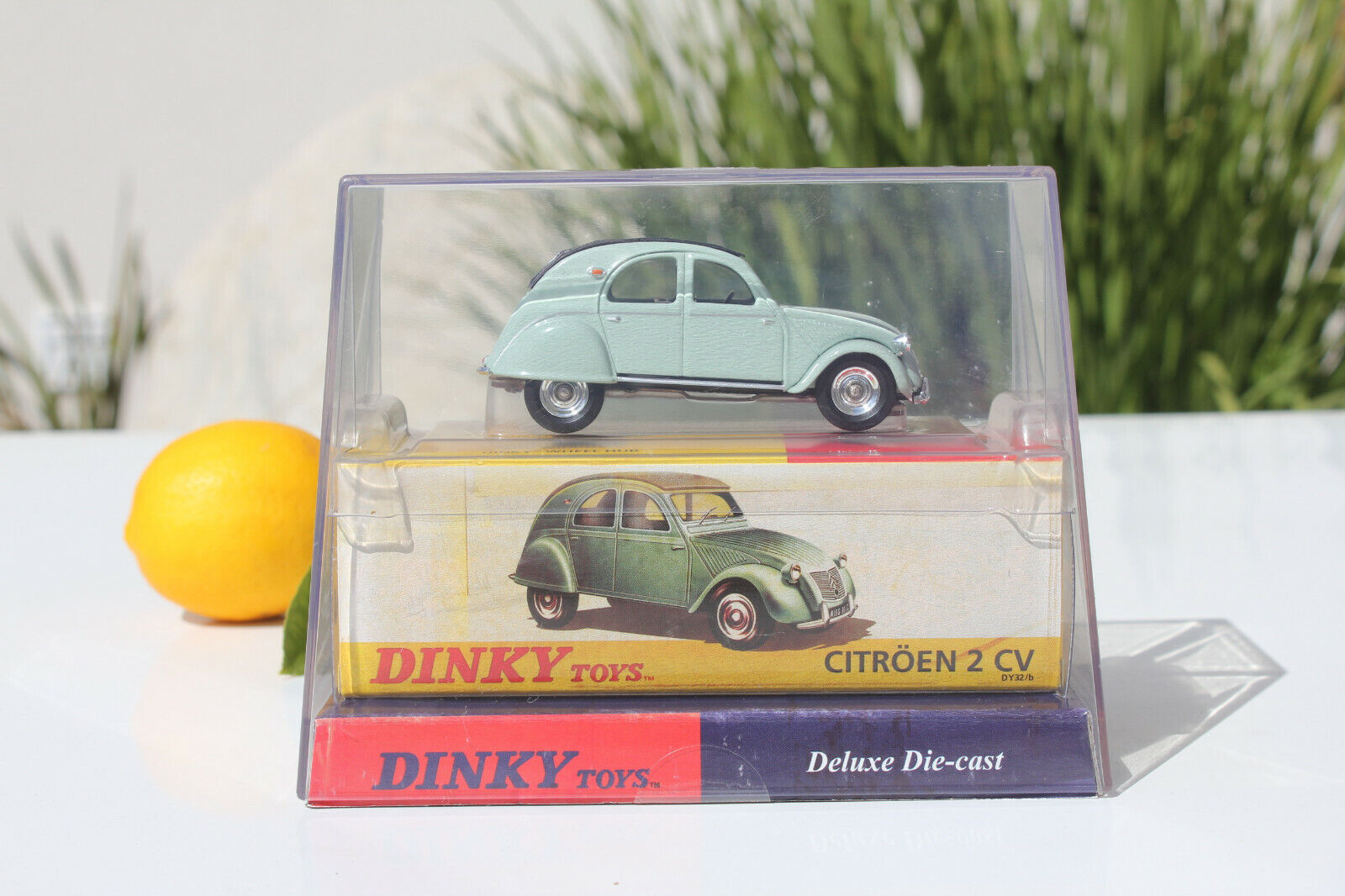 Rare CITROEN 2 CV Miniature Car Deluxe DieCast French Classic by Dinky Toys MIB.
