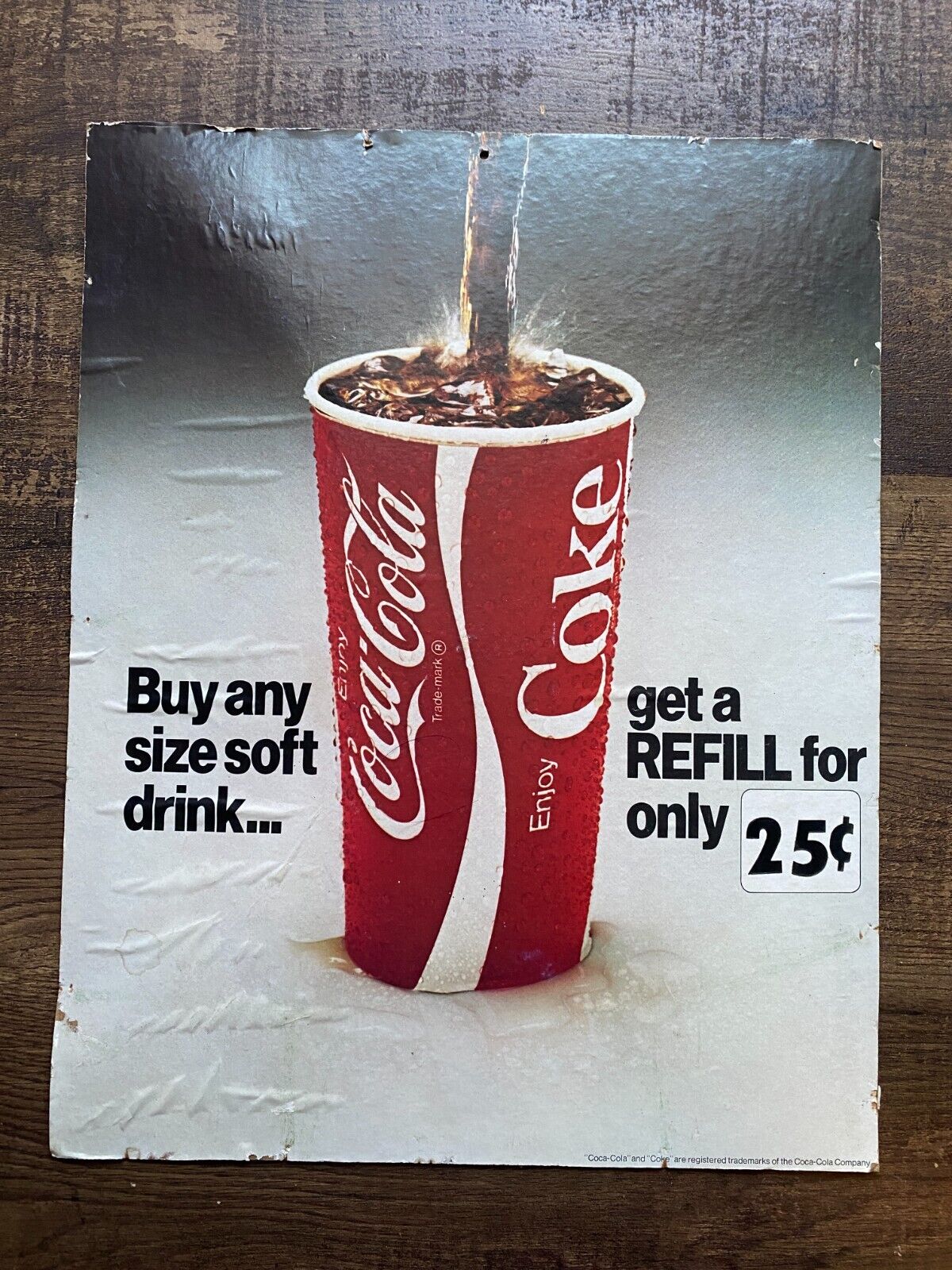 Coke - Coca-Cola - Cardboard Sign Advertising 14\