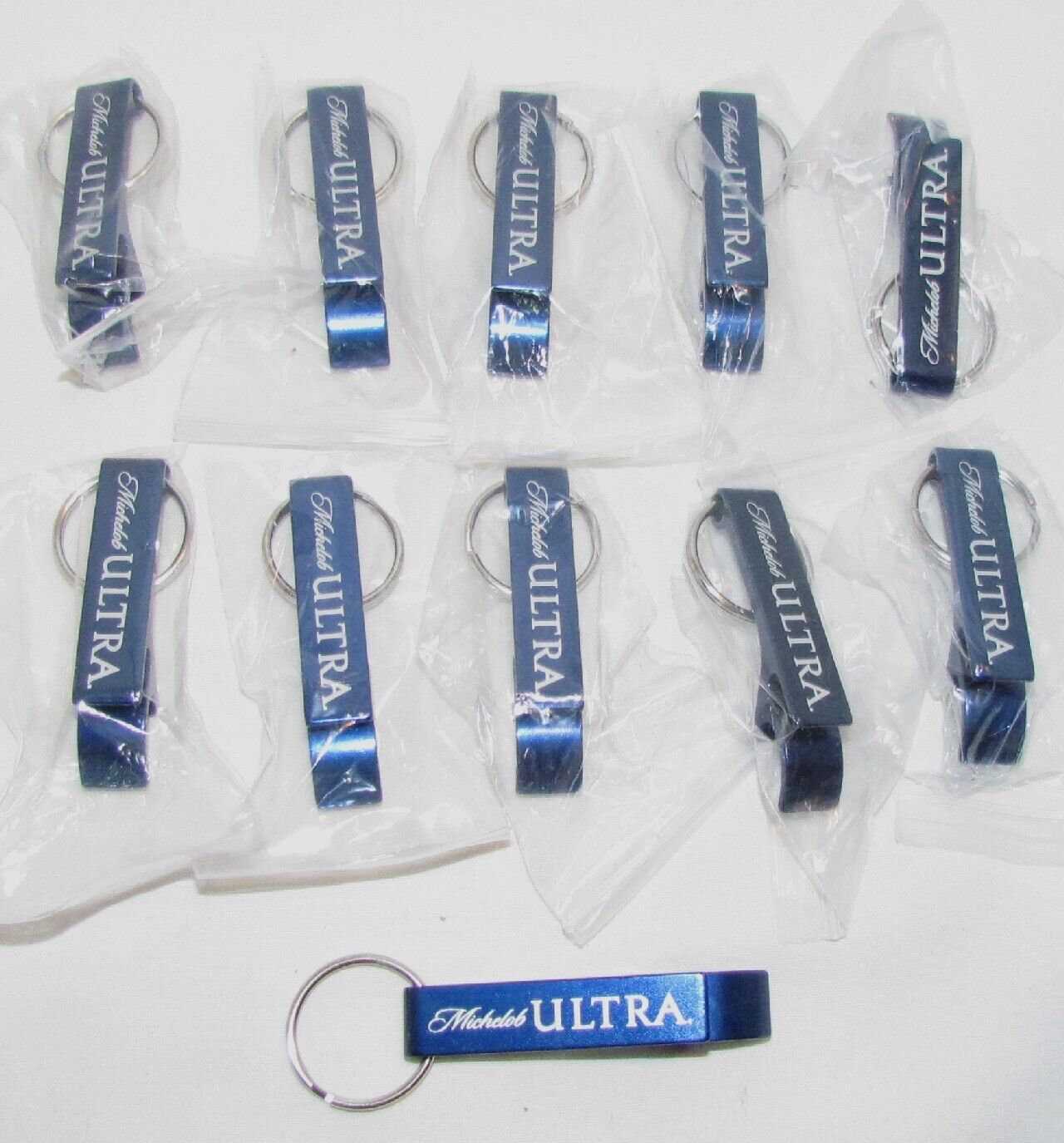 Michelob Ultra Bottle Opener Keychain, 10 Sealed Packs