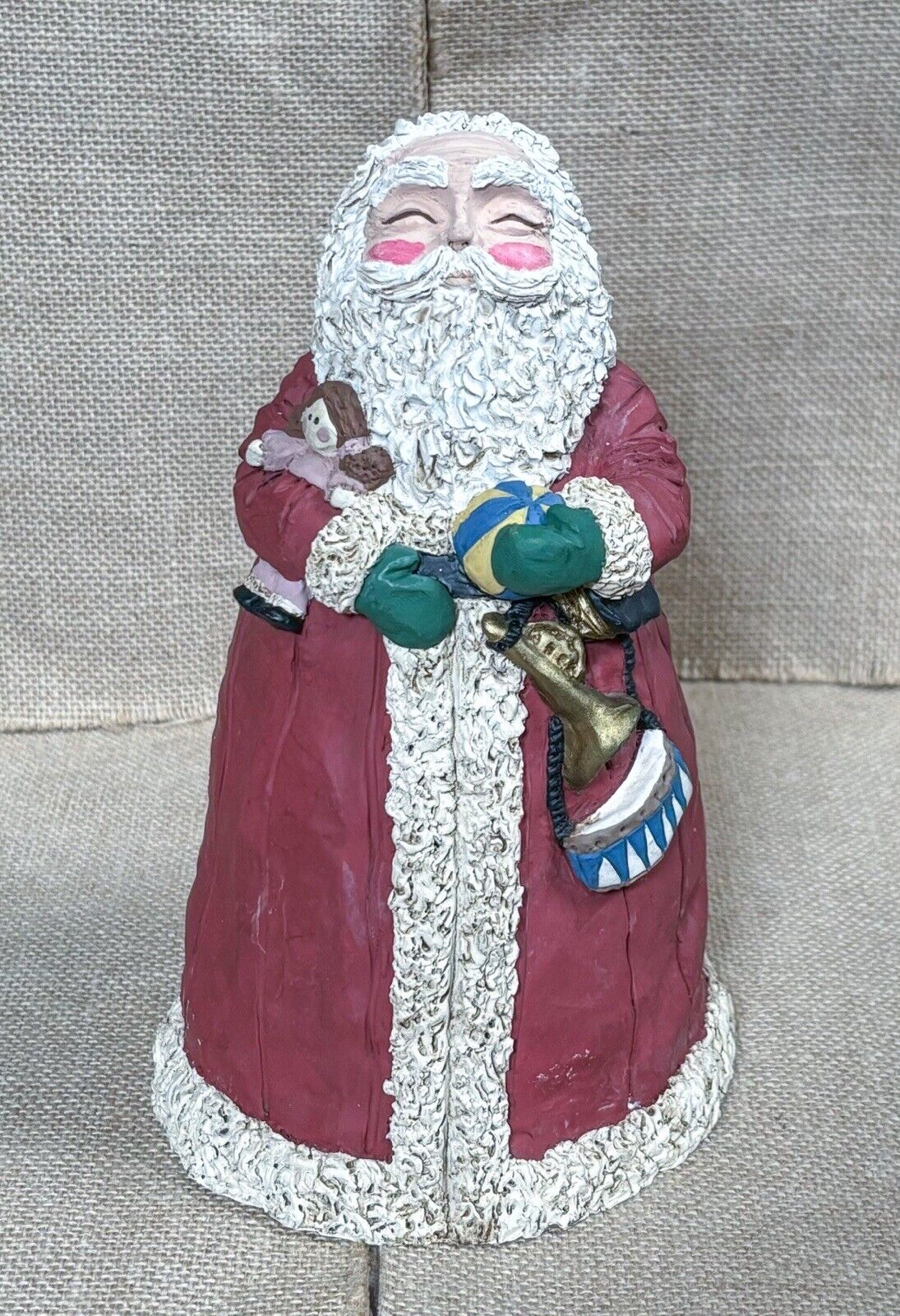 Rustic Vintage Constance Collection Resin Santa Claus Figure Jolly St Nick