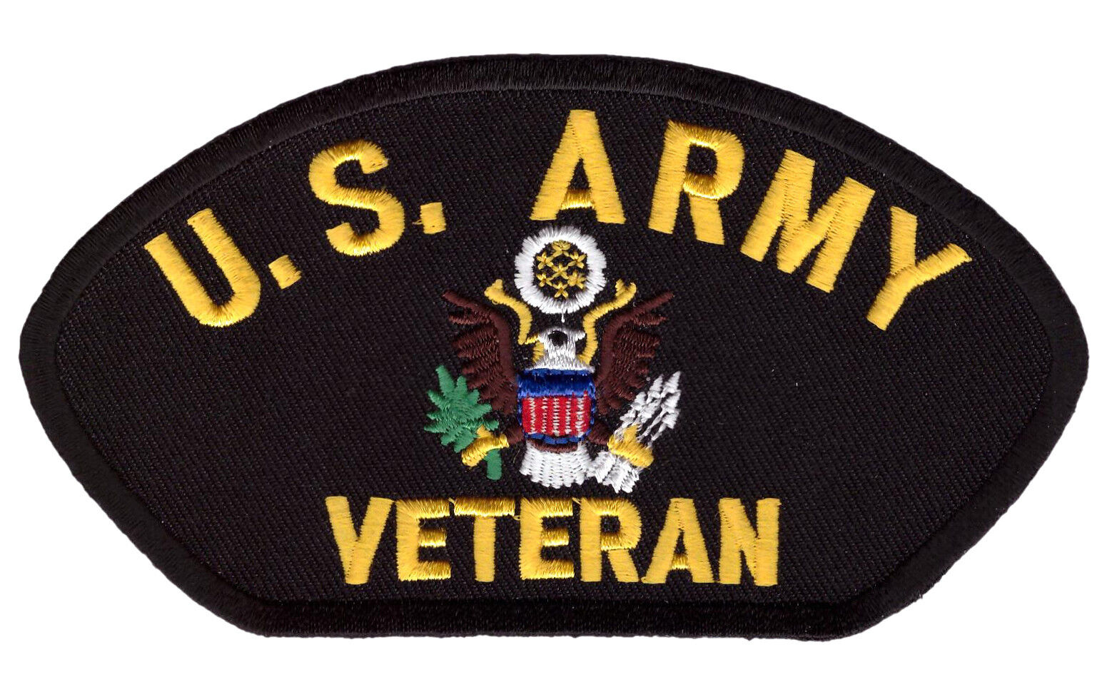 US Army Veteran  EMBROIDERED 5 inch IRON ON MILITARY PATCH 