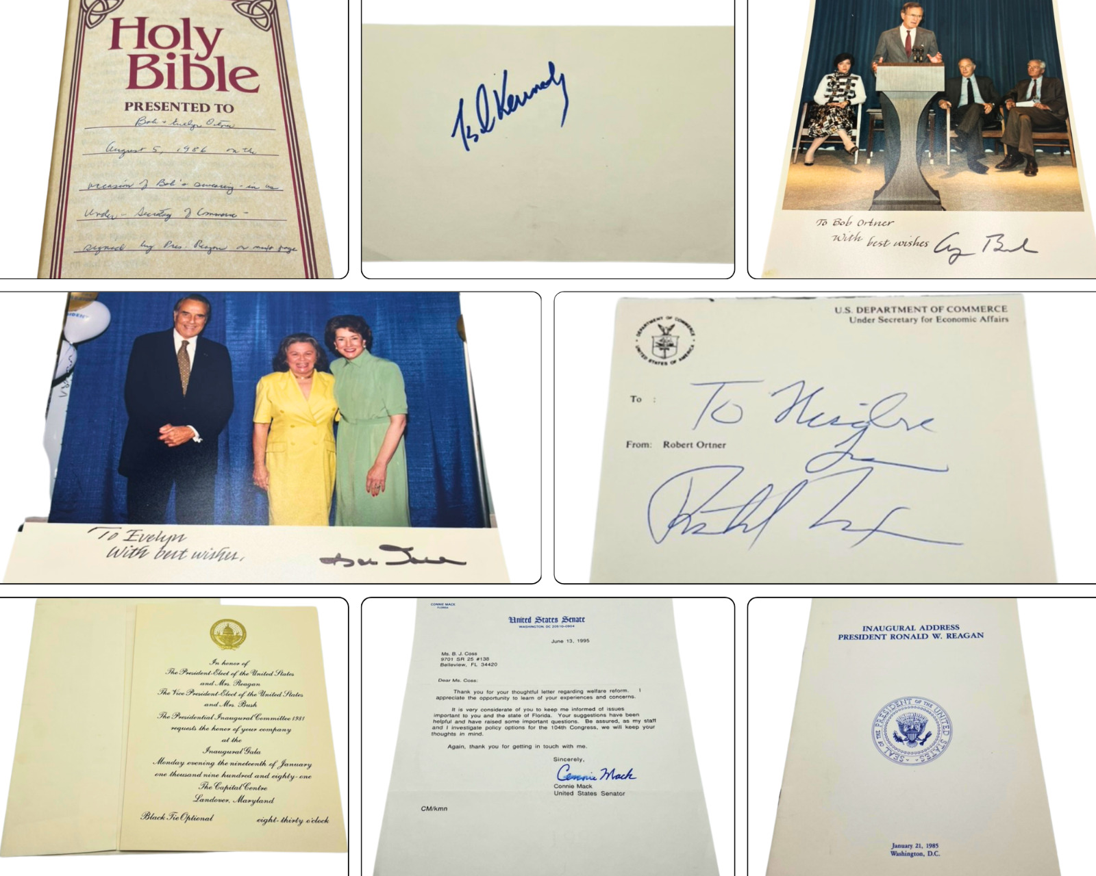 Ronald Reagan Presidental Memorabilia From Estate of Appointed Member of Staff