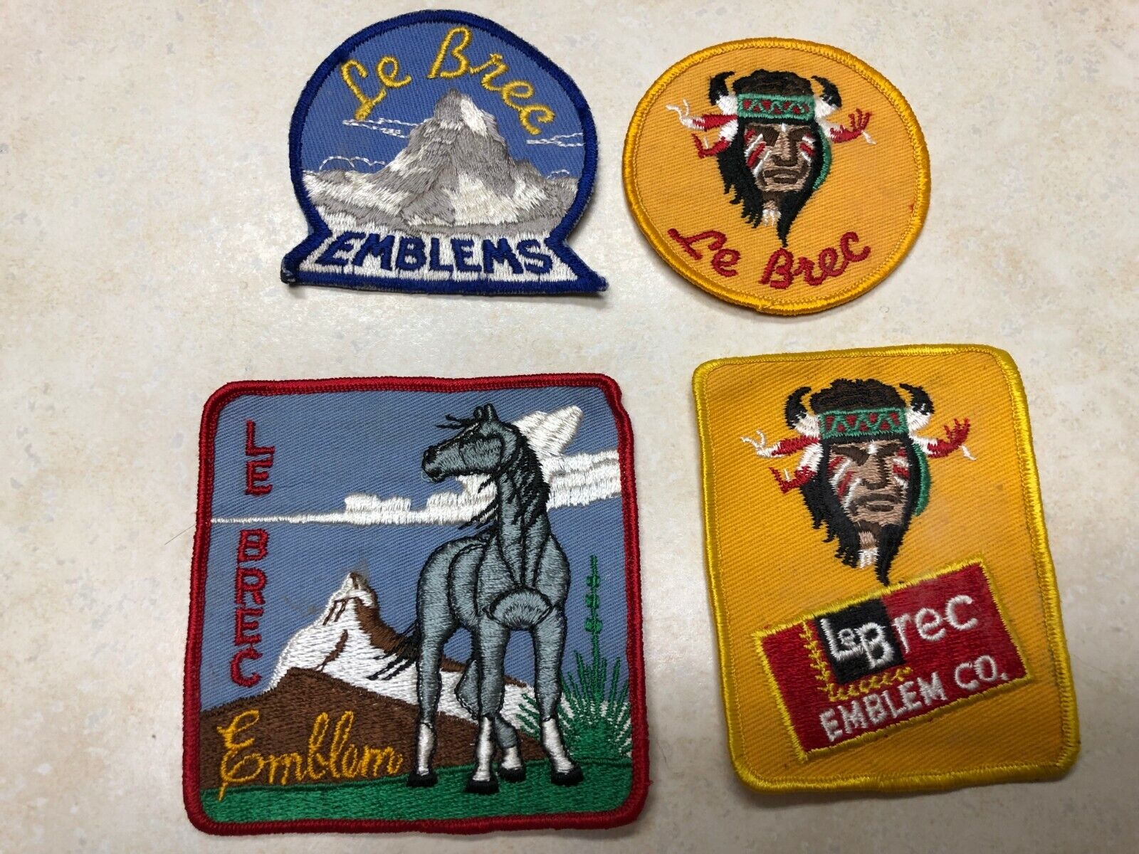Lot of 4 Le Brec Emblem Patch Company Advertising Patches