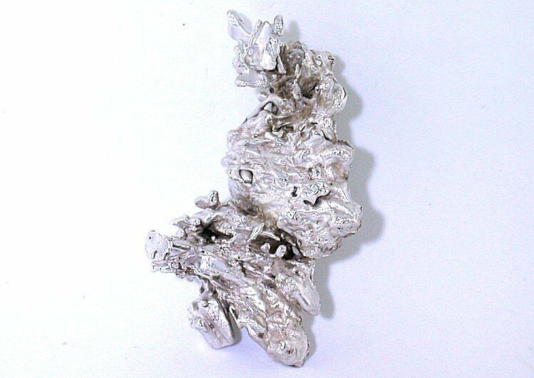 63.13 Grams 2.23 Ounce 2 1/4 x 1 1/3 Inch Casted Solid Silver Nugget EBS1245