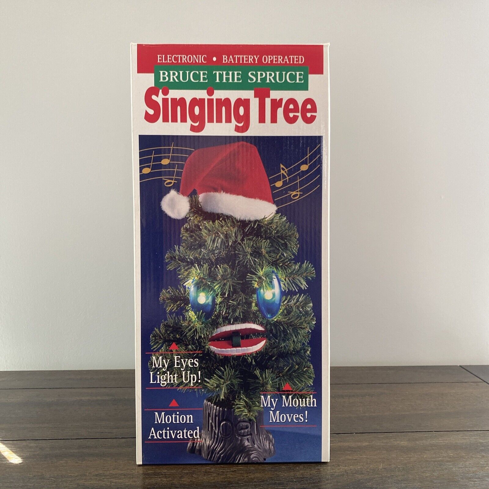 VTG Bruce The Spruce Singing Christmas Tree Animated Lights original box Works