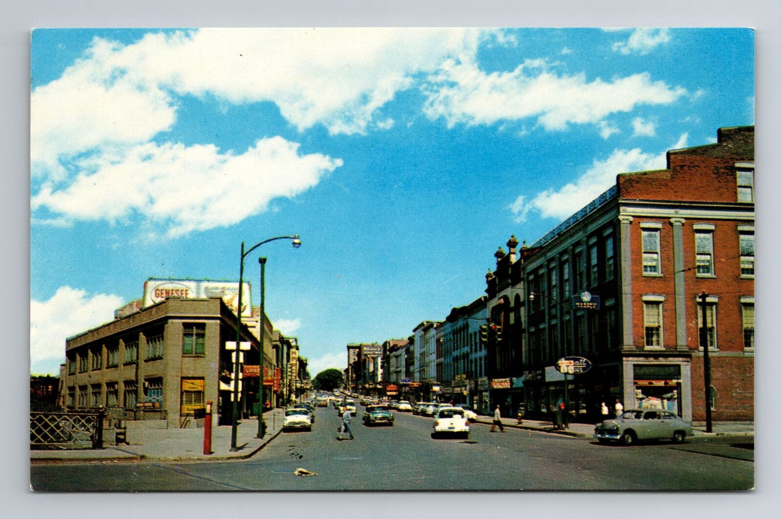 Lockport NY-New York, East Main Street, Antique, Vintage Souvenir Postcard