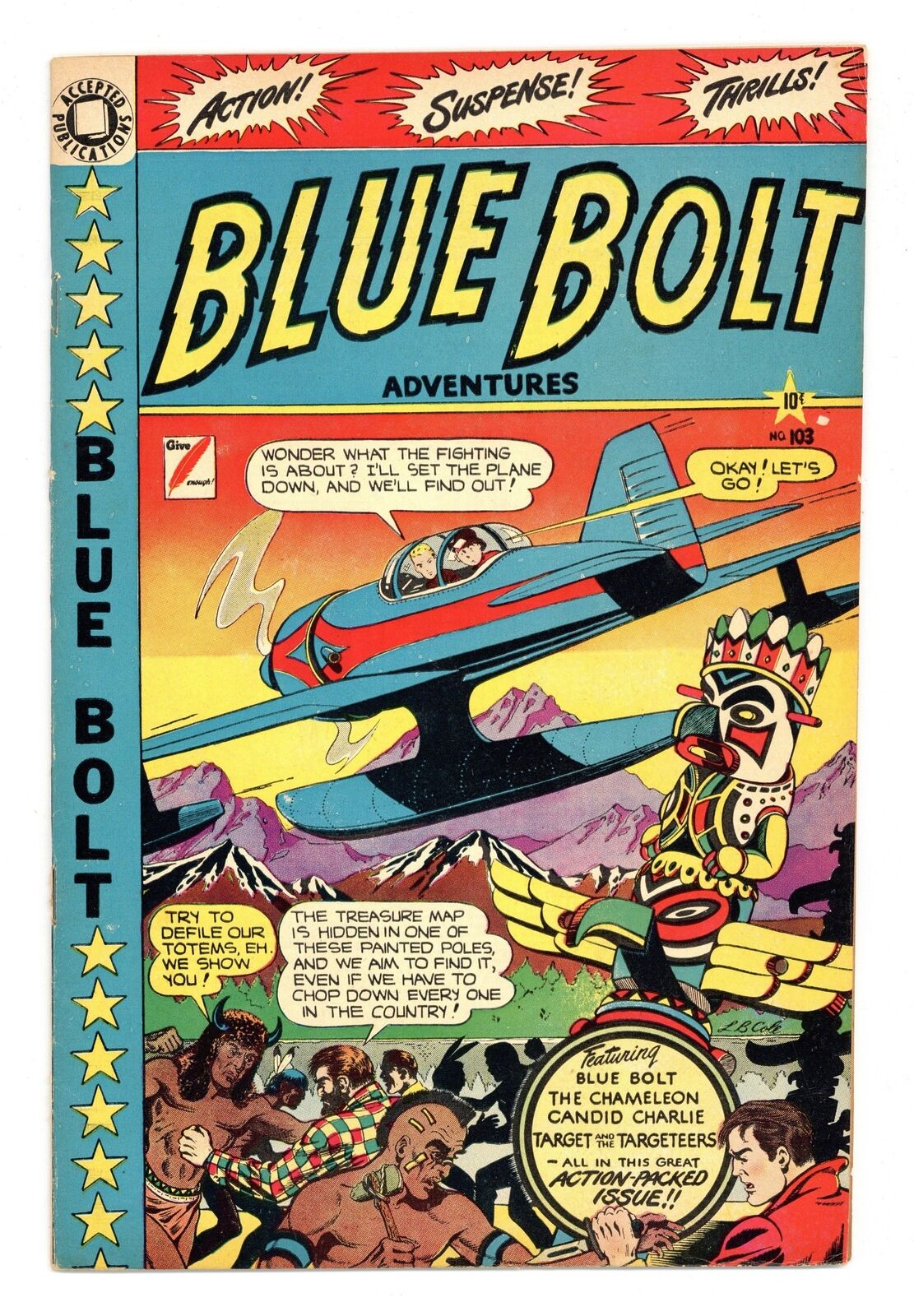Blue Bolt #103B Reprint FN+ 6.5 1950