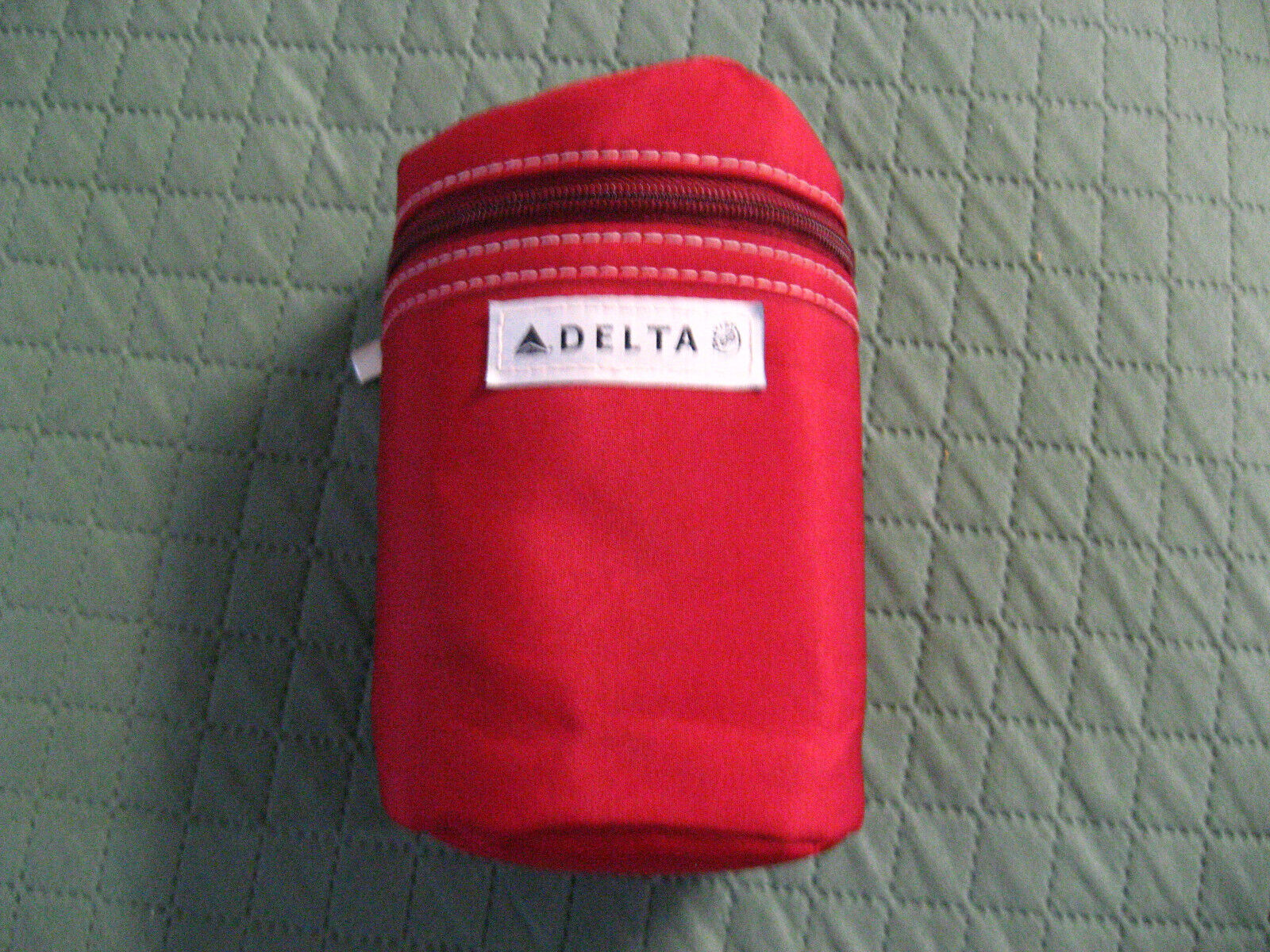 Delta Airlines Amenity Kit - DAL Red Air Line First Business Class Toiletry Bag