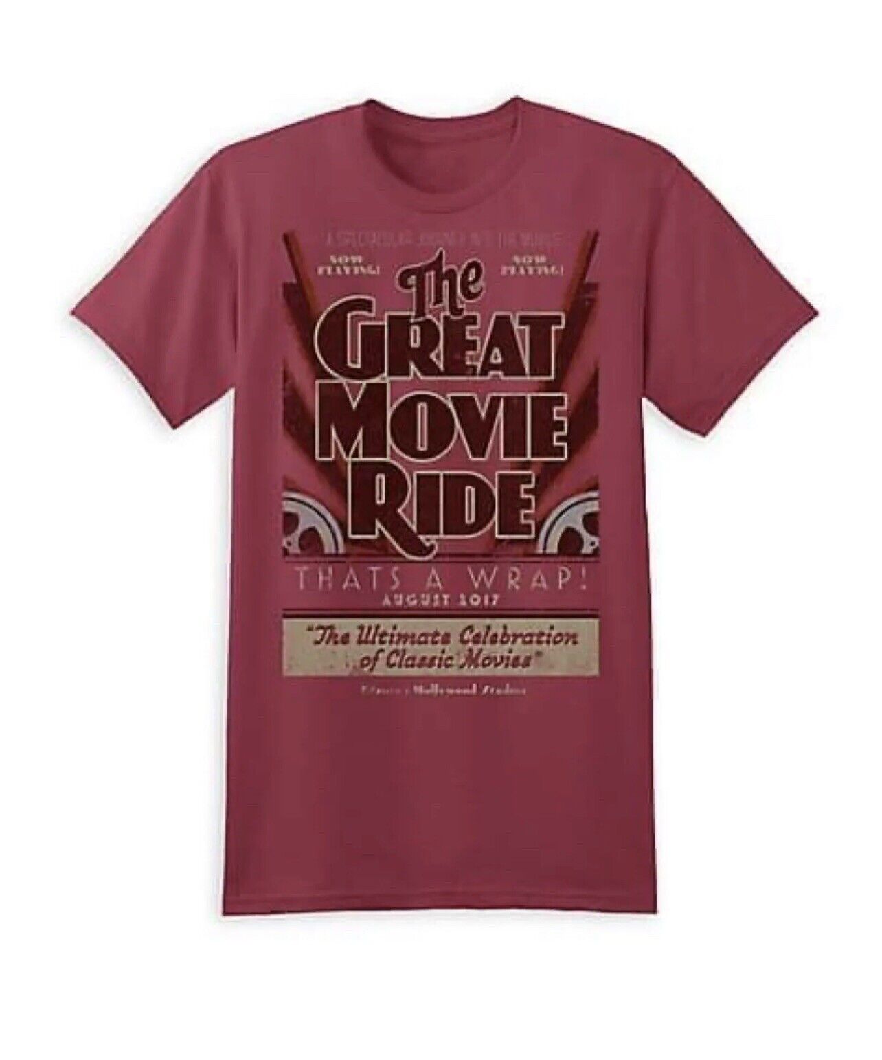 XL Disney Hollywood Studios Shirt The Great Movie Ride Tee THATS A WRAP 2017 RED