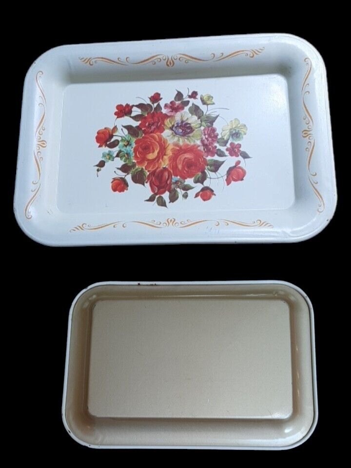  Towle Vintage Cream Floral Mini Tray
