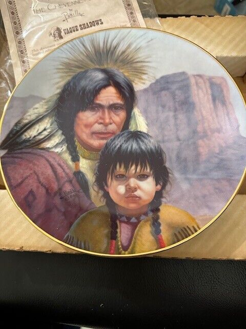 Perillo Collector Plate THE CHEYENNE NATION by Vague Shadows COA & orig box 1987