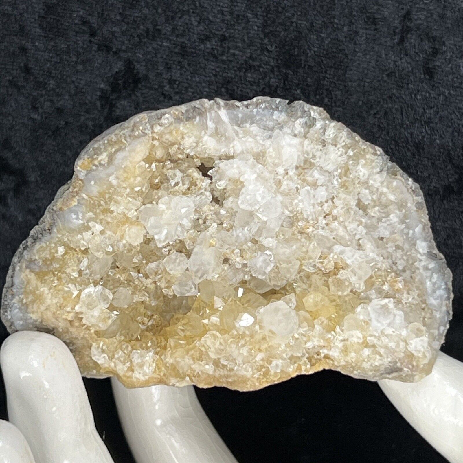 3” Quartz Crystal Cluster Geode Golden Healer Natural Iron Citrine Small Mineral