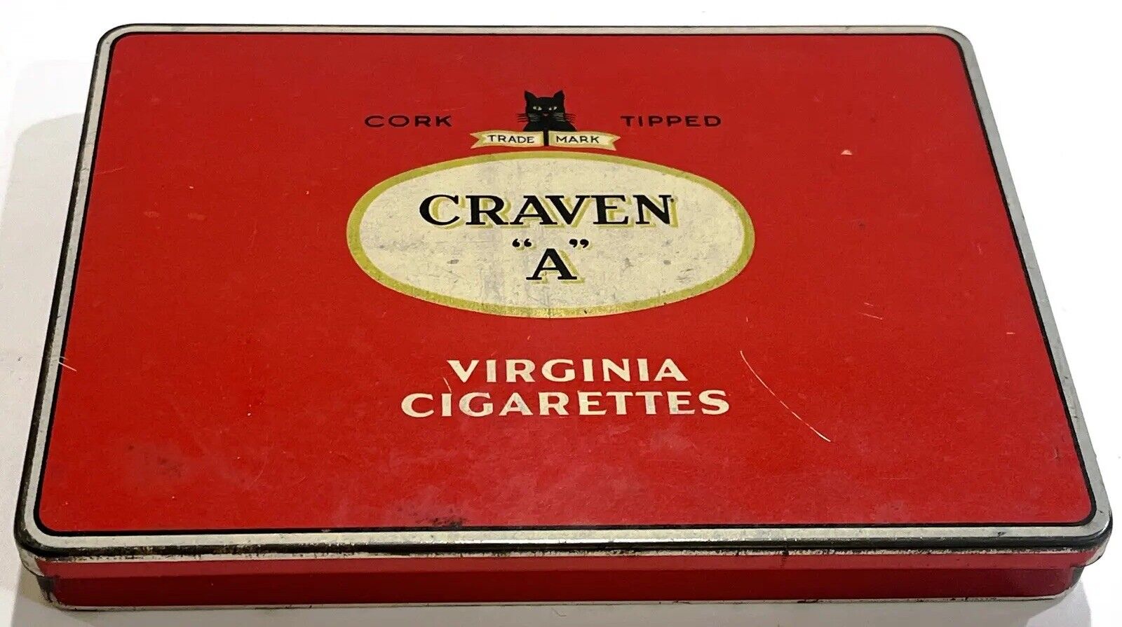 Vintage Craven A Virginia Cigarette Tin Box Case Old CARRERAS ENGLAND Canada