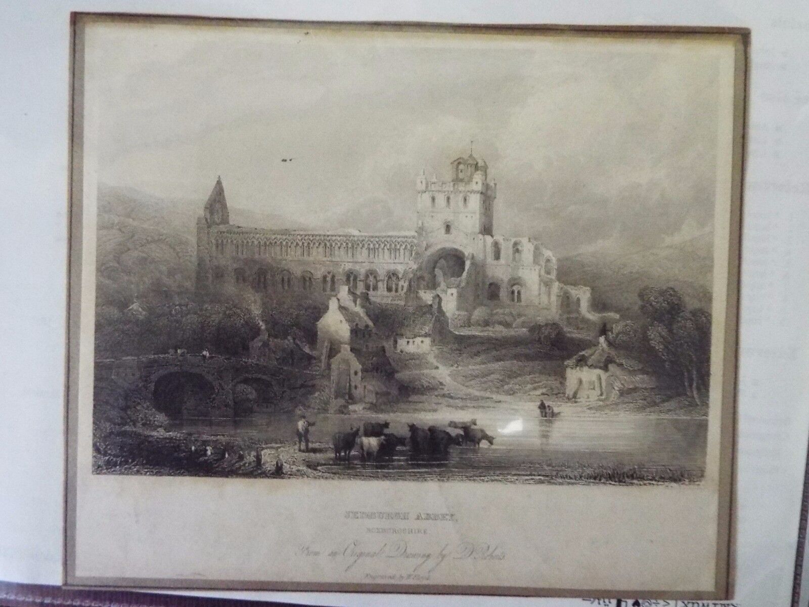 19th Century Jedburgh Abbey Unsigned Engraving