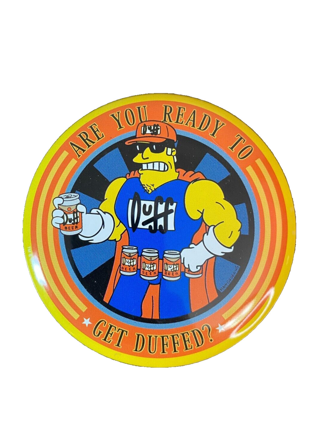 The Simpsons Are You Ready To Get Duffed? Coasters Duffman Vintage 2002 Complete