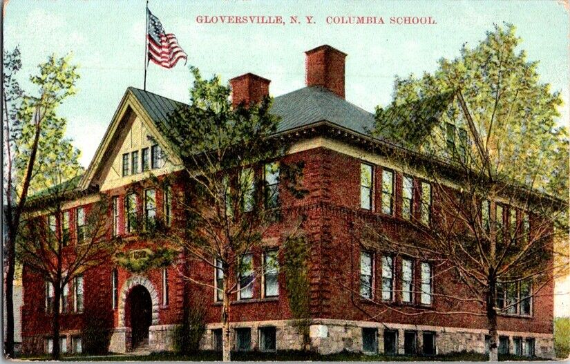 Vintage Postcard Columbia School Gloversville NY New York c.1907-1915      H-675