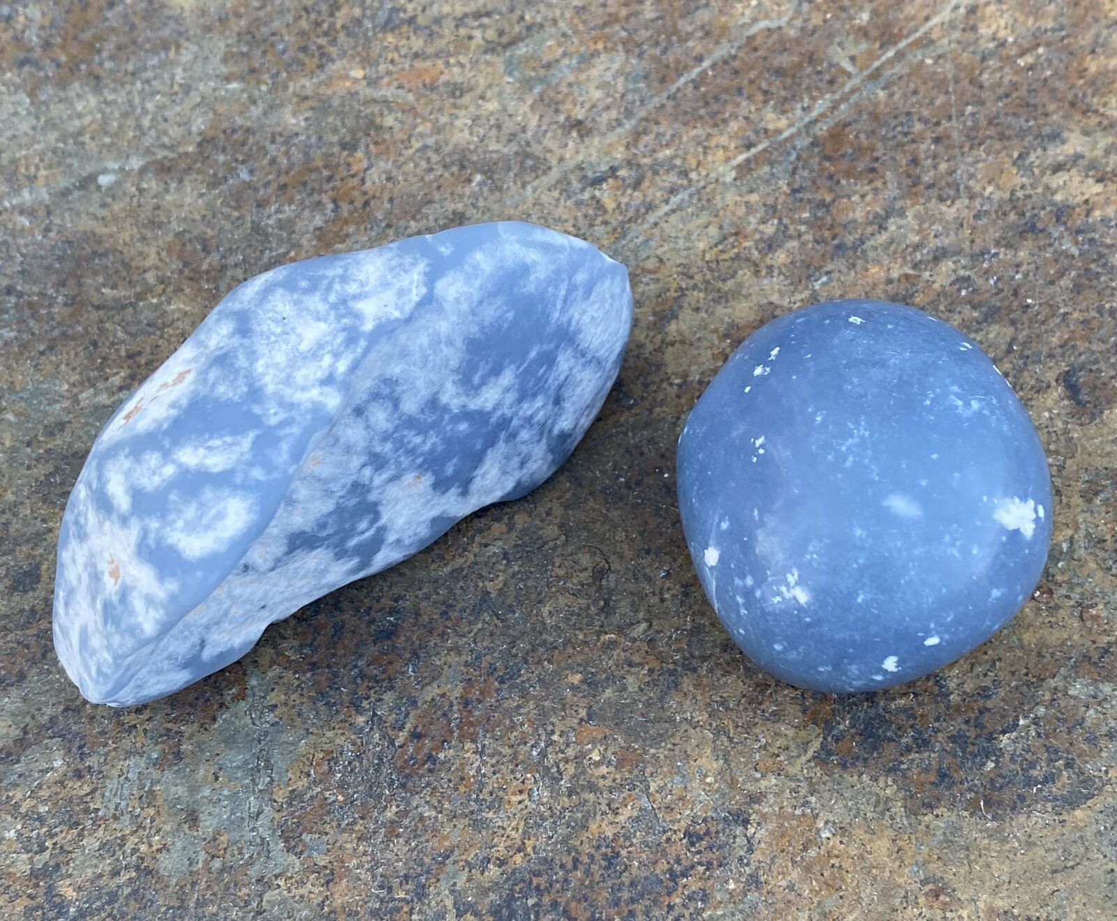 Angelite Stones 1 Raw 1 Polished  Intuition Communication 29397E