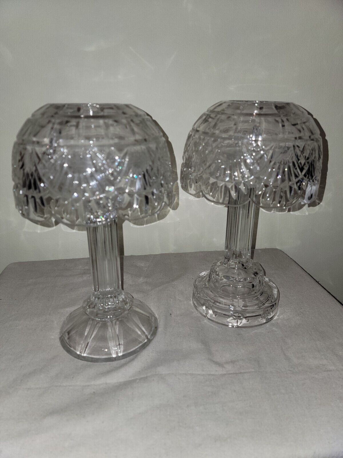 Crystal Pair Large Fairy Light Shannon 24% Lead Candle Lamp Designs of Ireland