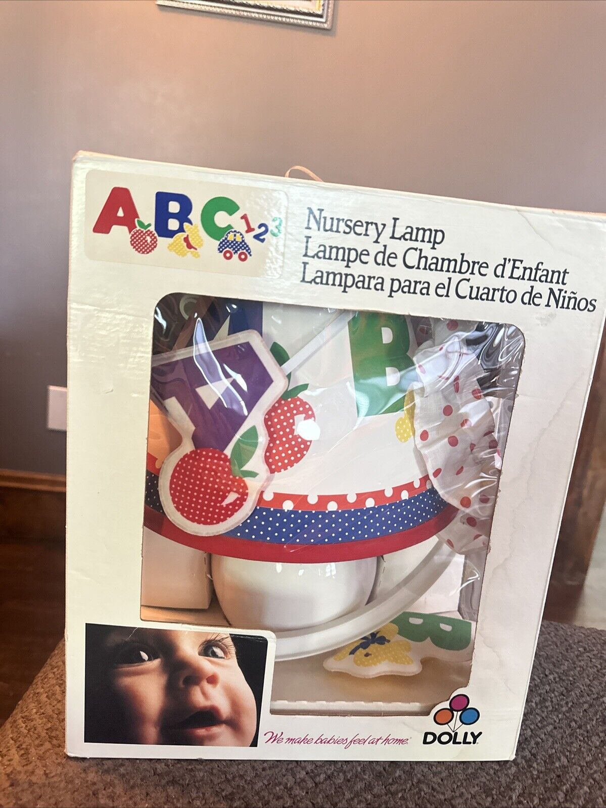 Vintage Dolly ABC 123 Babies 1994 Nursery Baby Lamp New Open Box