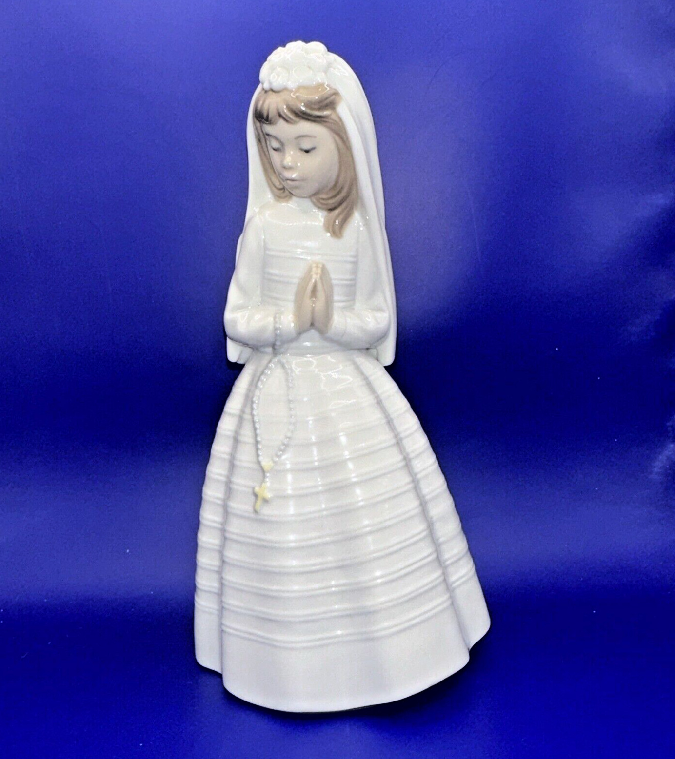 VTG 1992 RETIRED NAO by LLADRO First Holy Communion Girl Praying Figurine