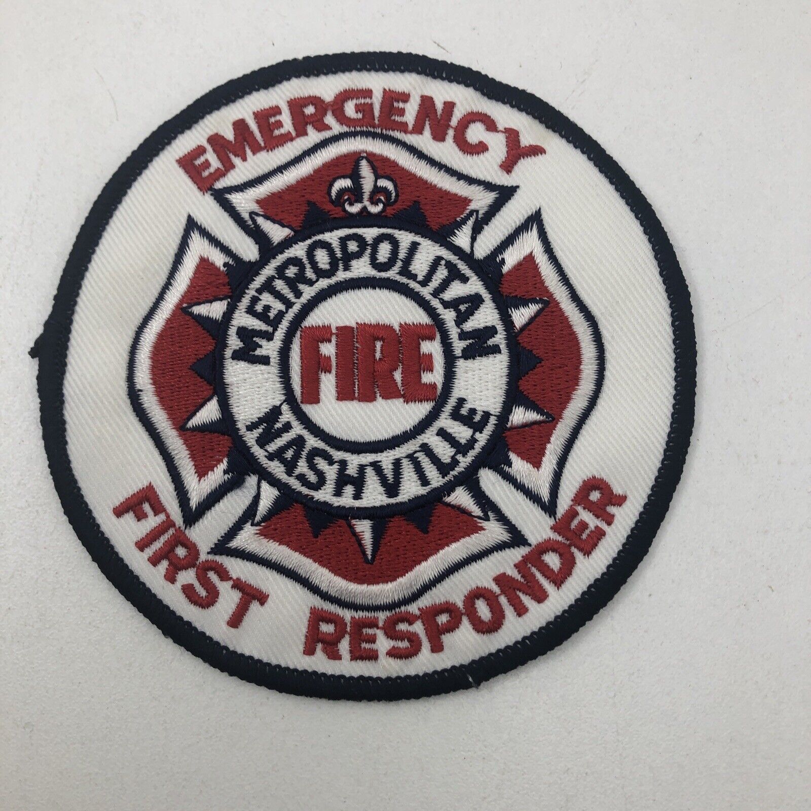 Vtg Obsolete Fire Department Patch Metropolitan Nashville Emergency Responder