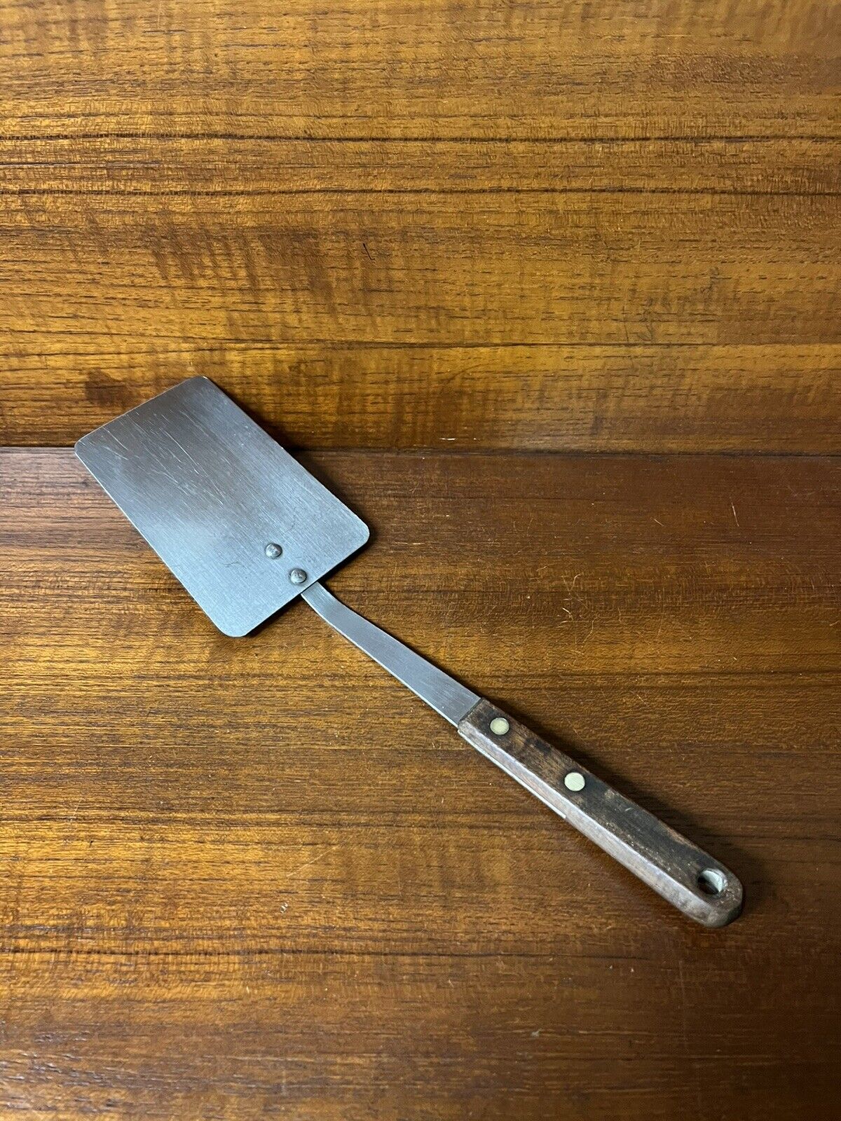 Robinson Knife Co Stainless Solid Spatula Turner Flipper Wood Handle 12\