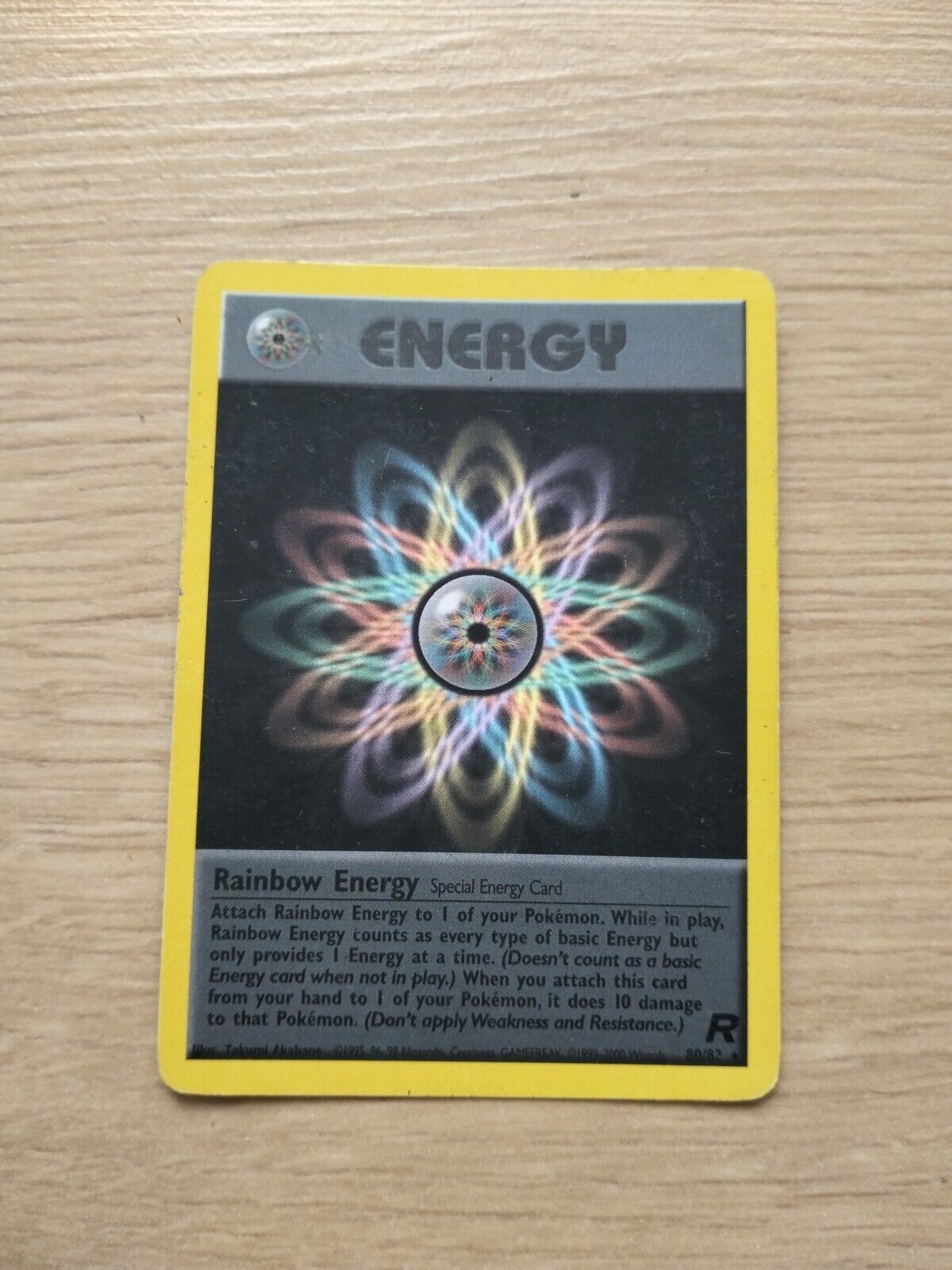 Rainbow Energy Card - Pokemon Card Base Set 