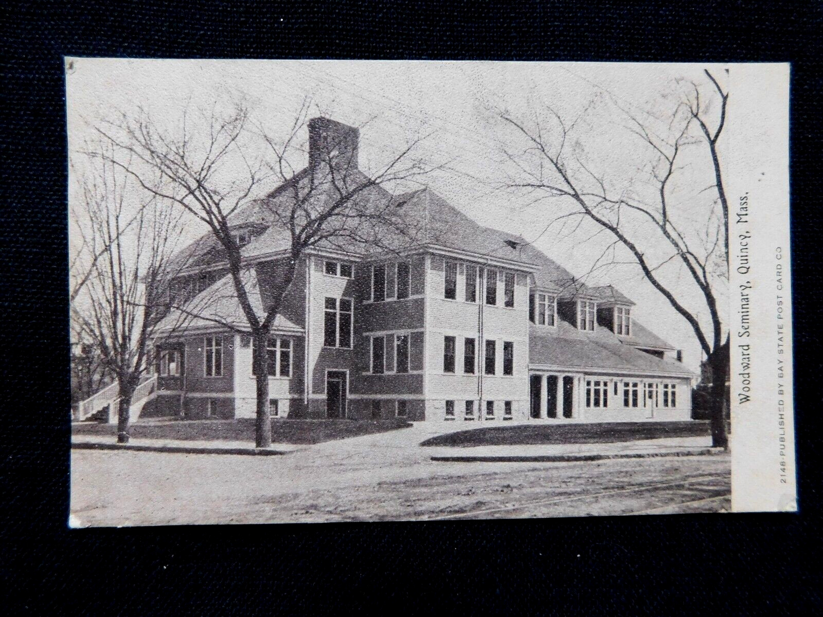 Quincy Massachusetts~ Woodward Seminary~ vintage c1910 postcard