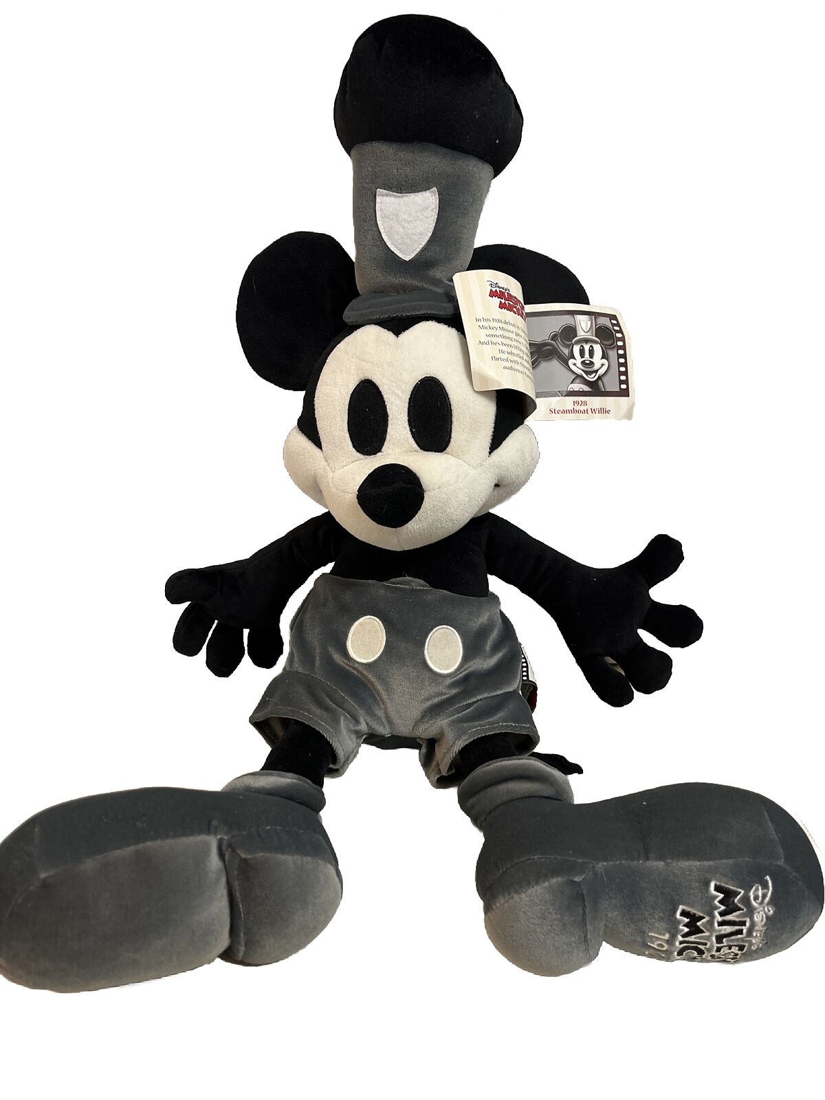Disney Store Limited Edition Milestone Mickey 1928 Steamboat Willie 26” Plush
