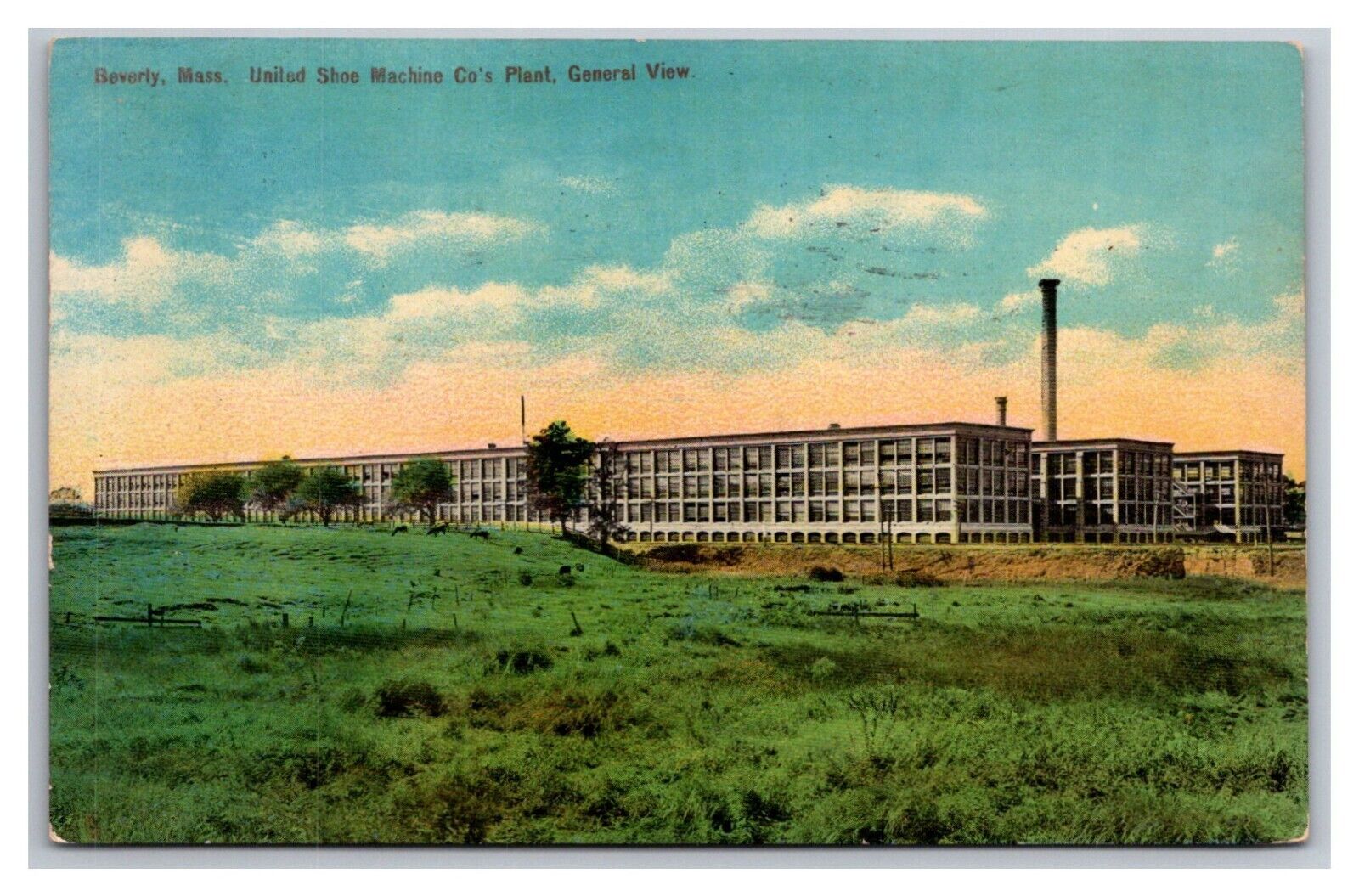Postcard Beverly Massachusetts United Shoe Machine Company