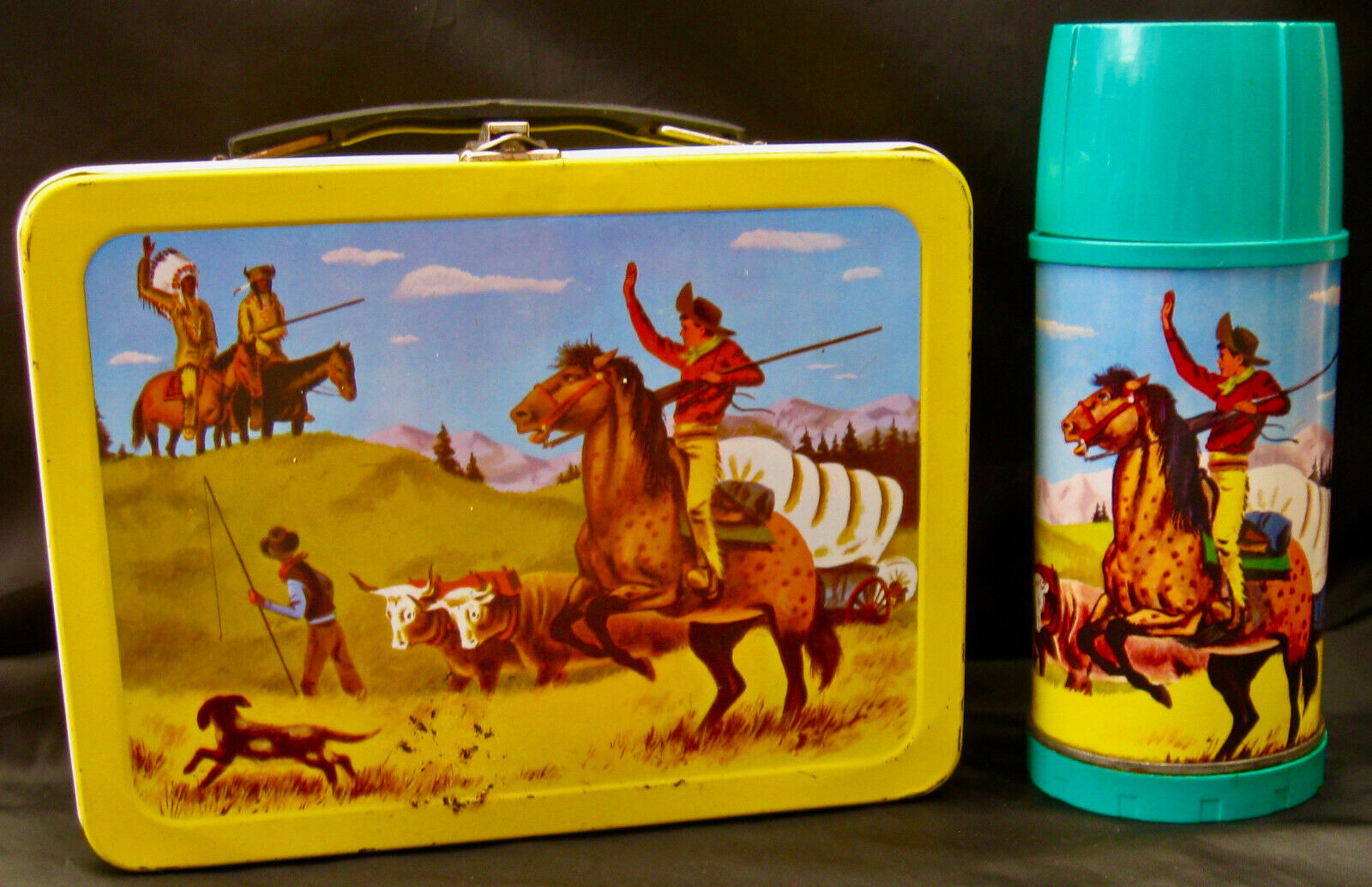 Vintage PATHFINDER LUNCHBOX & THERMOS - Very Rare R-8 (1959) C-8/8.5 Awesome