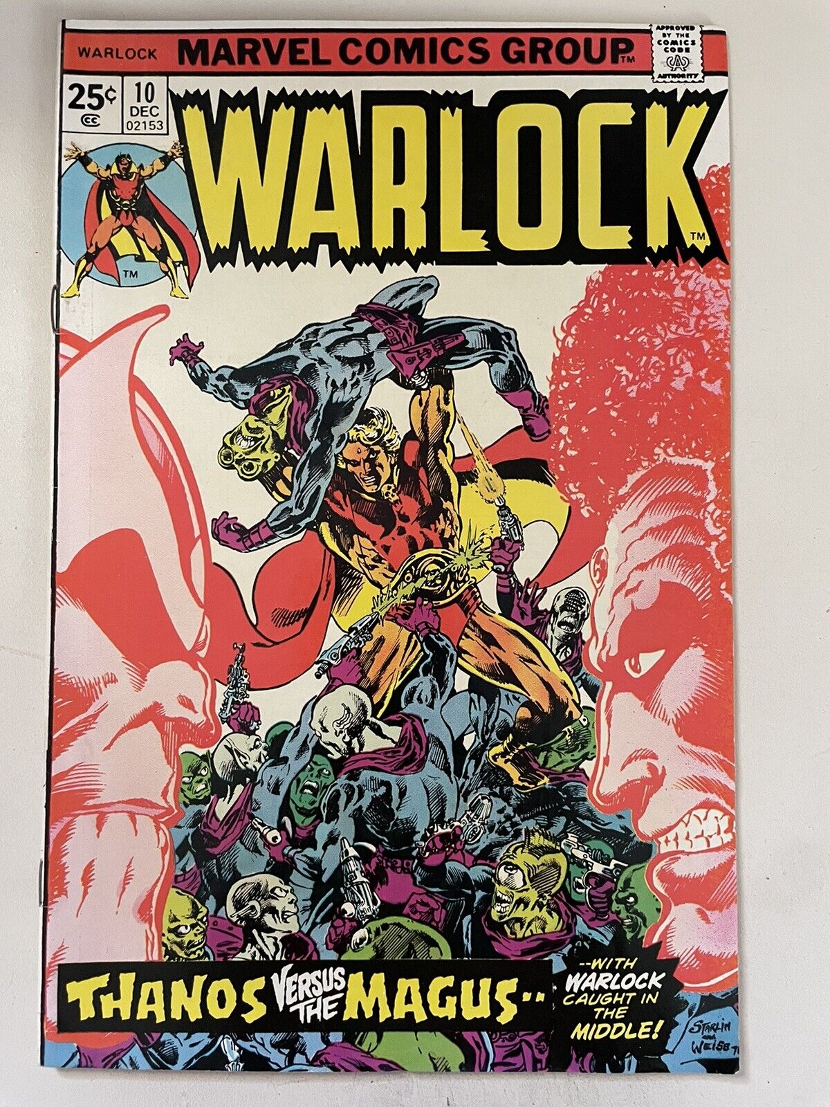 Warlock #10 (Dec. 1975, Marvel) Origin Thanos & Gamora  Jim Starlin