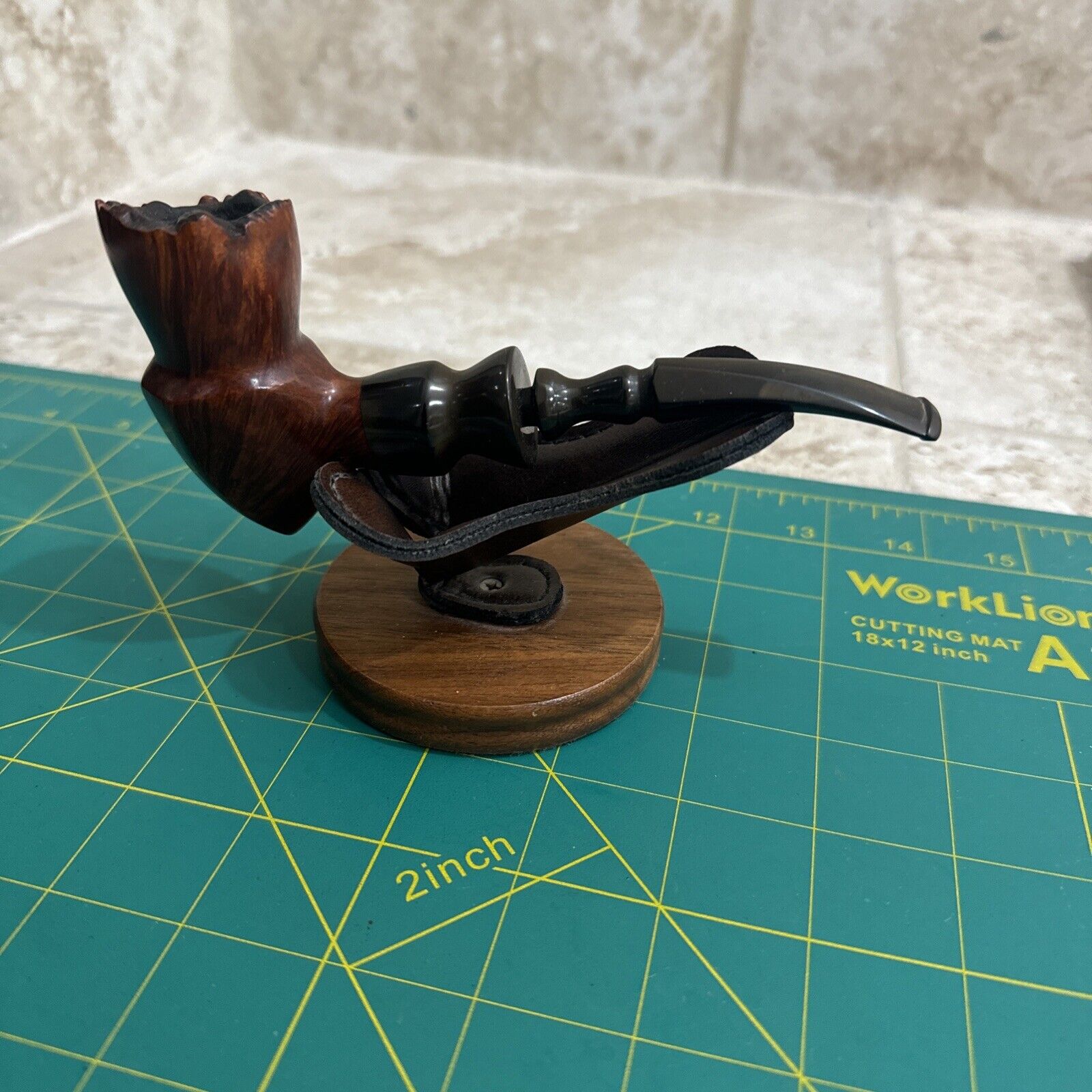 Freehand Tobacco Pipe Pickaxe Beautiful Grain Excellent Condition 