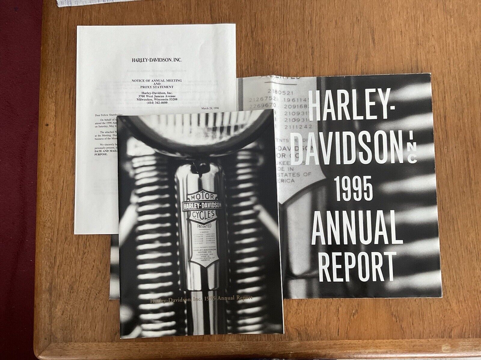 Harley-Davidson 1995 Annual Report+poster~motorcycles~Buell S1 Lightning~rallies
