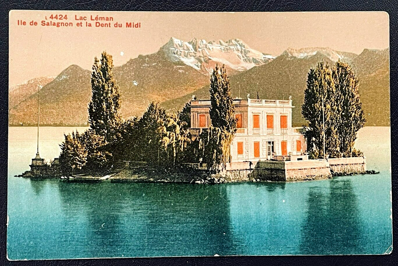 Salagnon Island Geneva Switzerland Antique Postcard Vintage Artist Mail Card