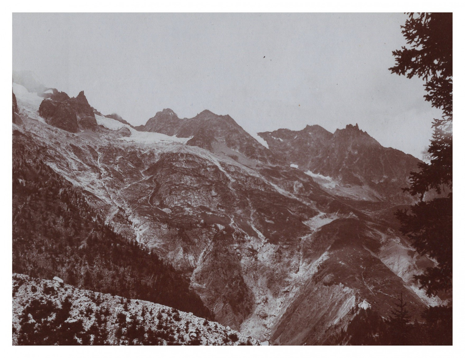 France, Mont Blanc, Vallée Blanche, Vintage Print, circa 1900 Vintage Print pri