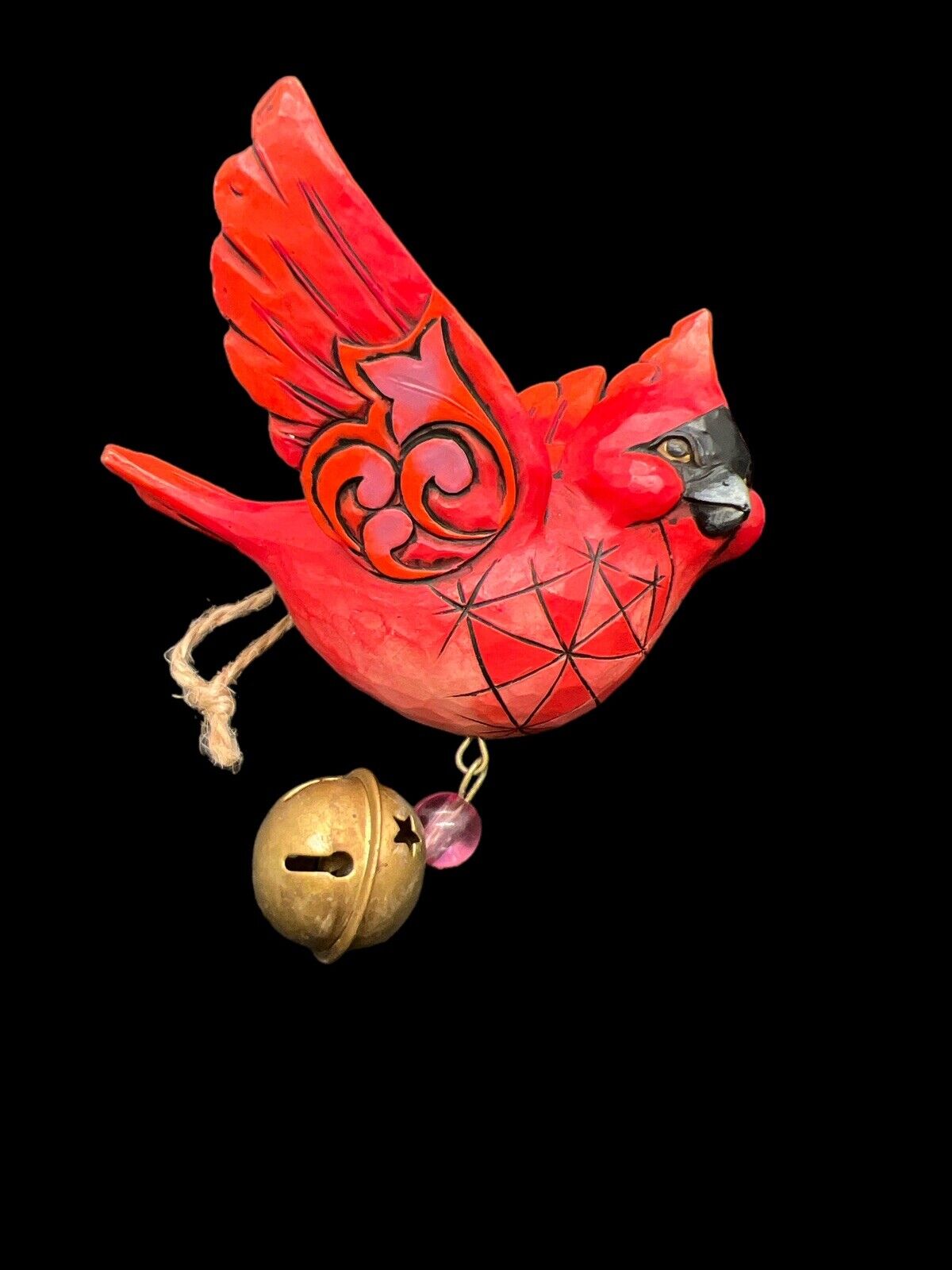 2012 Jim Shore Jingle Birds Cardinal Hanging Ornament-- EUC -No Box