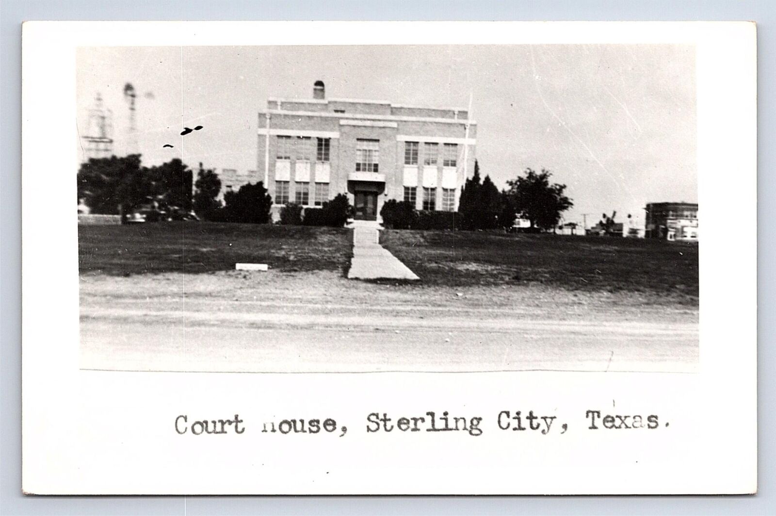 Postcard RPPC Sterling City Texas Court House For Sterling County