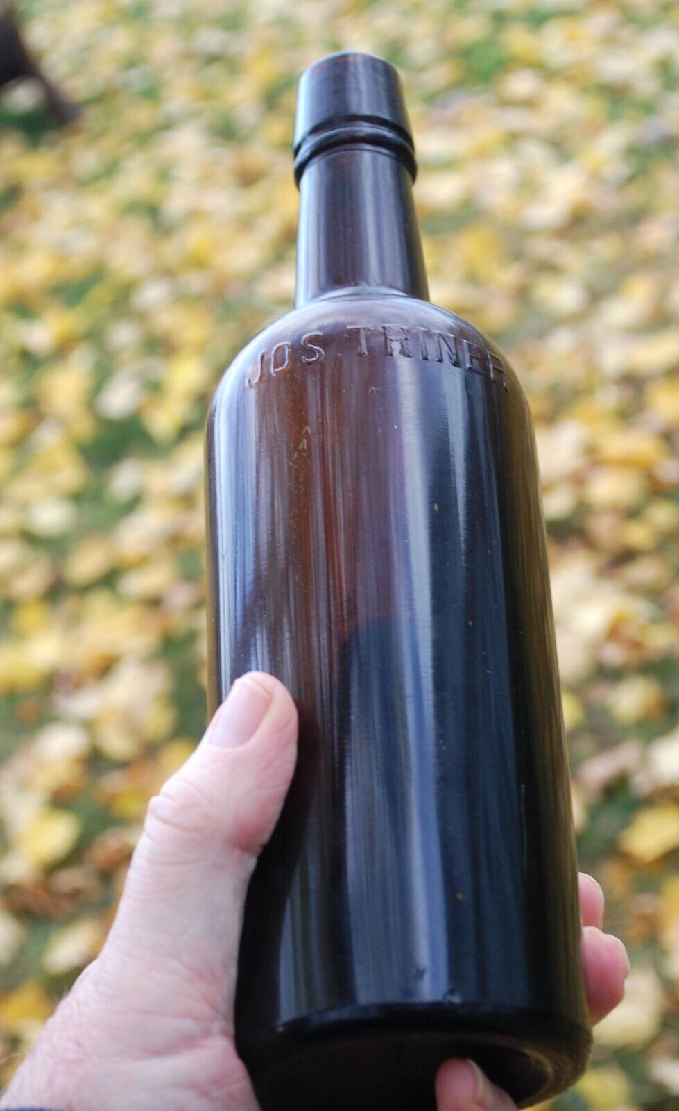 JOS TRINER dark brown CHICAGO bottle, early 1900s