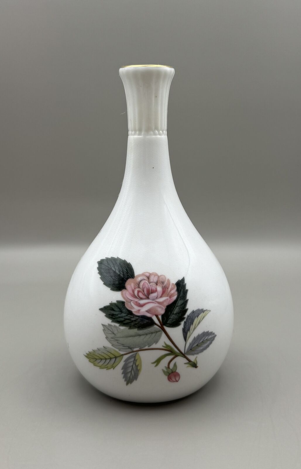 Vintage Wedgwood Hathaway Rose Bone China Bud Vase